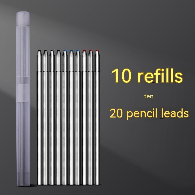 Bolígrafo de inducción por gravedad, bolígrafo de Gel metálico, cuatro en uno