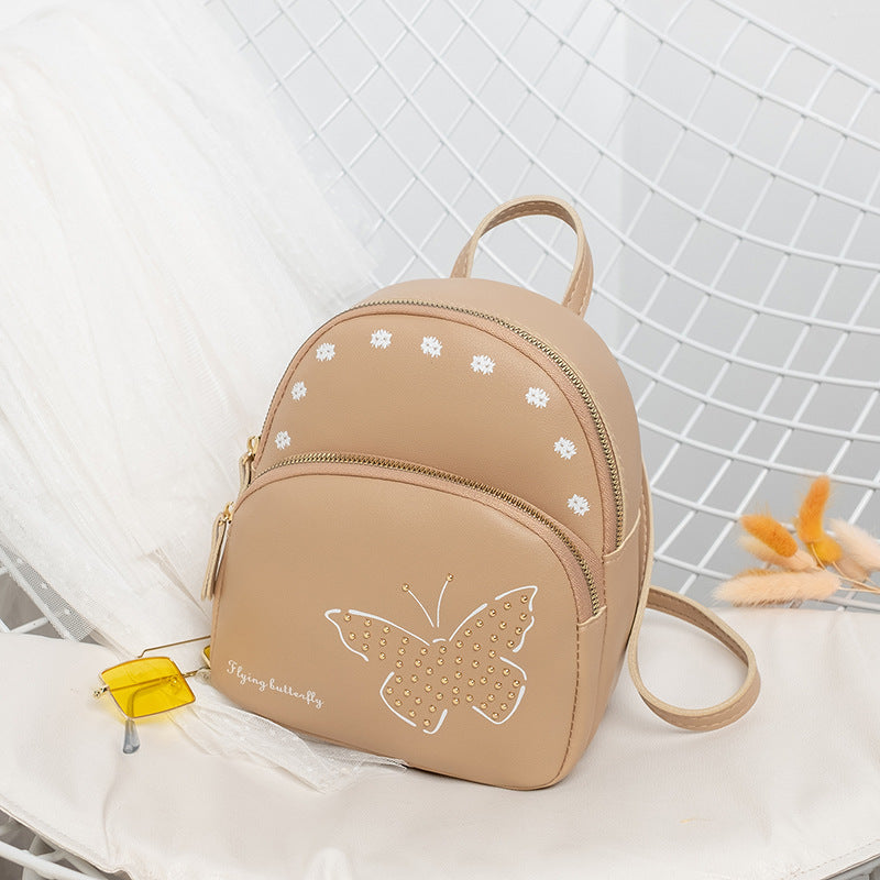 Printed Mobile Phone Bag, Rivet Butterfly Backpack
