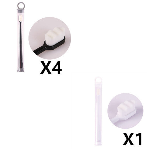 Brosse à dents Ultra-fine, poils Super doux, nettoyage en profondeur, Portable, outils de soins bucco-dentaires, nettoyage buccal, voyage