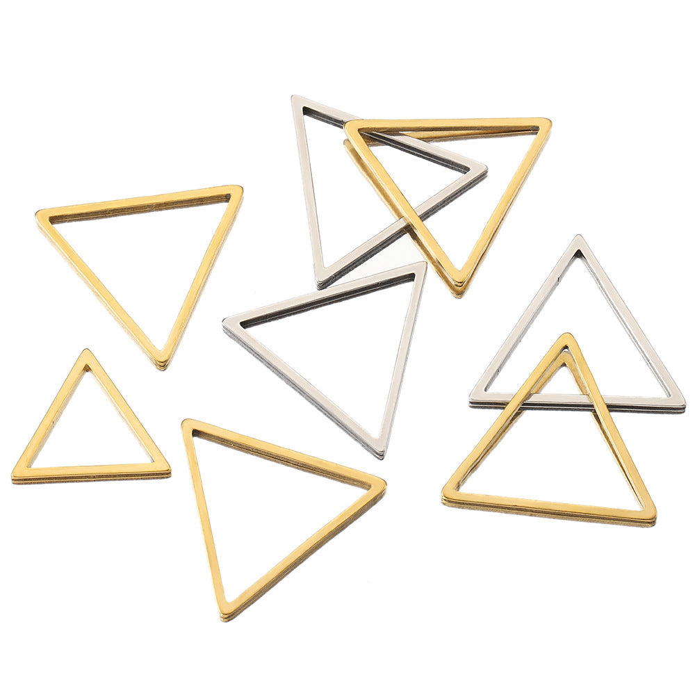 Boucles d'oreilles Triangle géométriques populaires en acier inoxydable, pendentif par galvanoplastie, accessoires d'ornement DIY