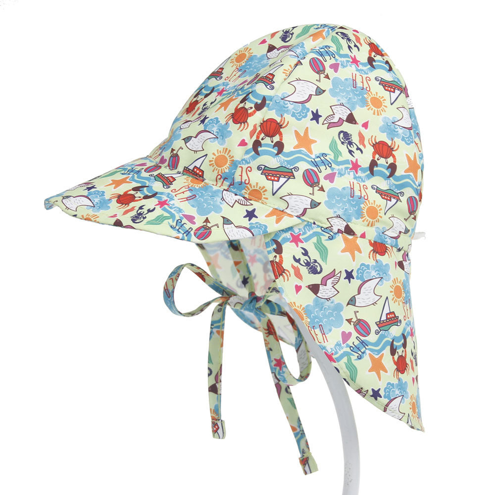 Quick-drying L Children's Bucket Hats For 3 Months To 5 Years Old Kids Wide Brim Beach UV Protection Outdoor Essential Sun Caps