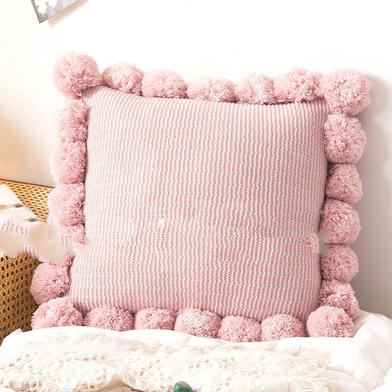Coussin de lit, coussin de canapé, taie d'oreiller tricotée à la taille