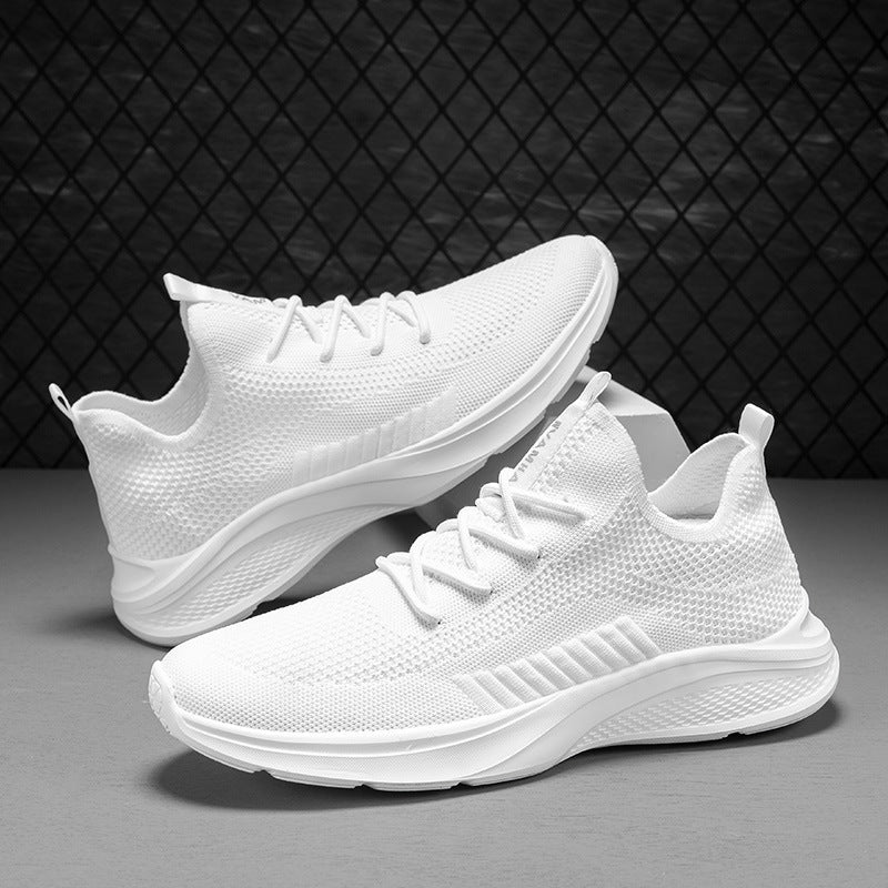 Baskets décontractées respirantes en maille blanche pour hommes