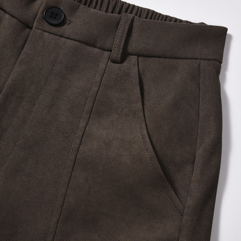 American High Street Knee Pleated Tooling Straight-leg Trousers