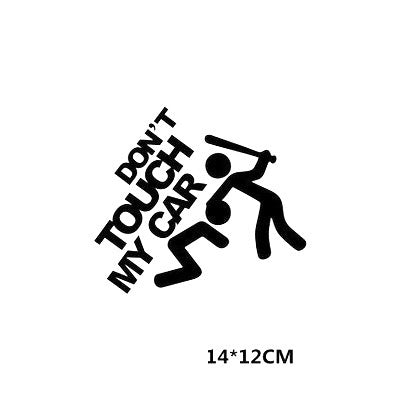 Don't Touch My Car Reflective Bumper Sticker