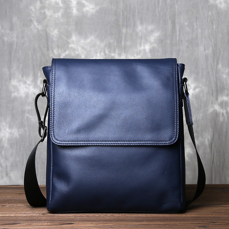 Sac à bandoulière en cuir de vachette, sac à dos d'affaires Vertical de grande capacité