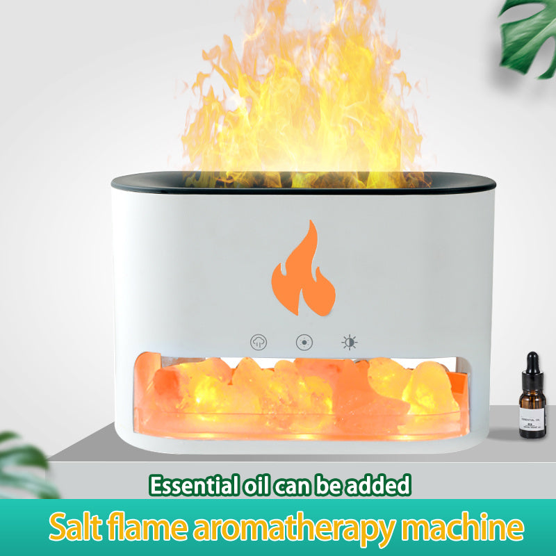 Crystal - Lampe au sel de l'Himalaya 2 en 1 et diffuseur d'huiles essentielles à ultrasons, humidificateur au sel de l'Himalaya 100 % pur