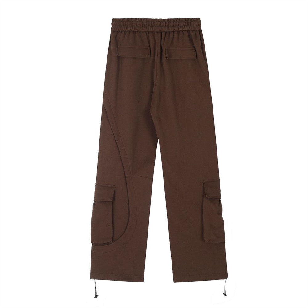 Loose Multi-pocket Workwear Straight Sweatpants Men