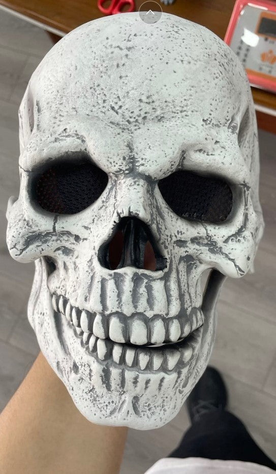 Masque de crâne complet, casque avec mâchoire mobile, squelette 3D, masque d'horreur, Costume de Cosplay pour adultes