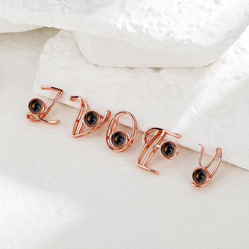 Collar de proyección del alfabeto personalizado de moda para hombres y mujeres