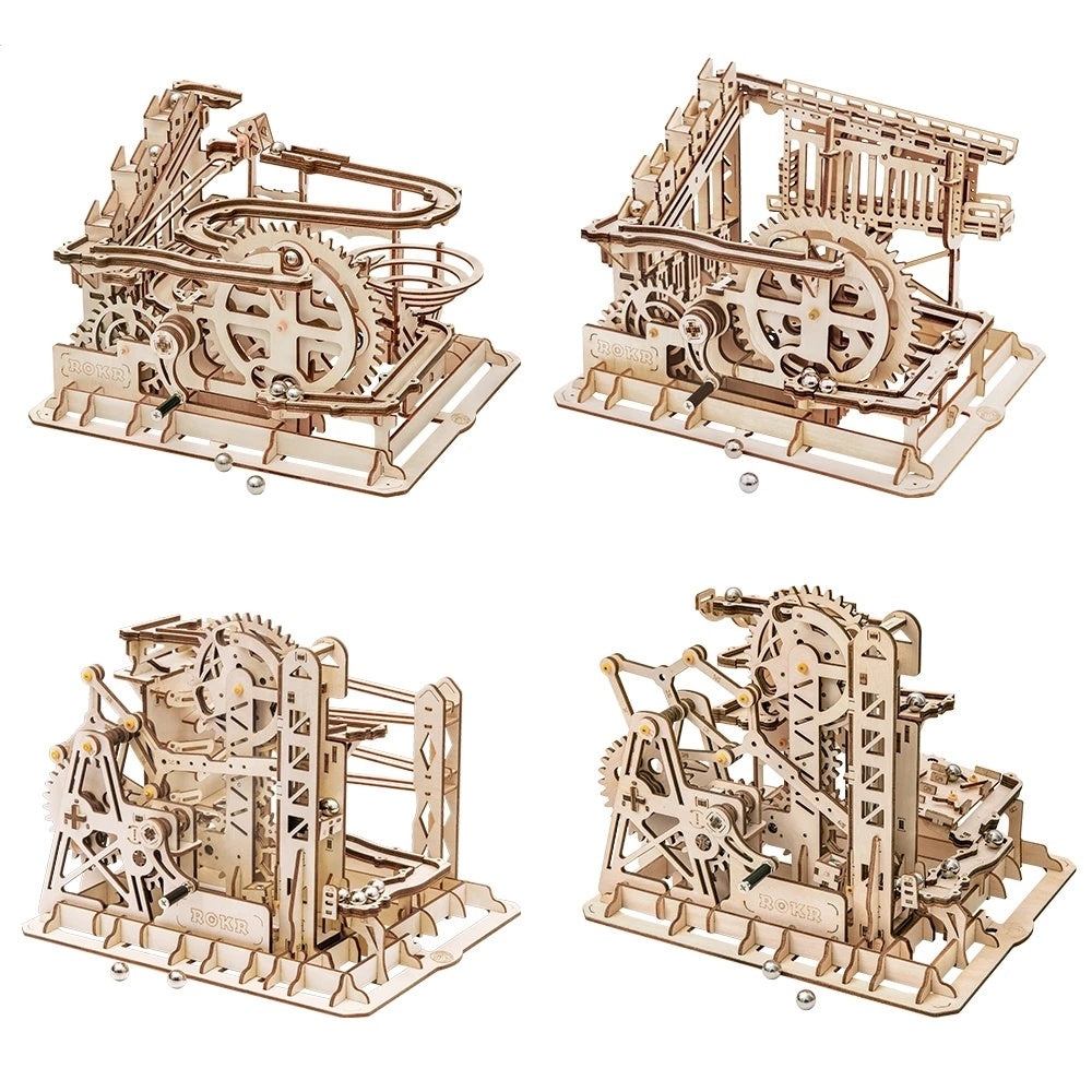 Robotime ROKR blocs marbre course course labyrinthe balles piste bricolage 3D en bois Puzzle caboteur modèle Kits de construction jouets pour livraison directe