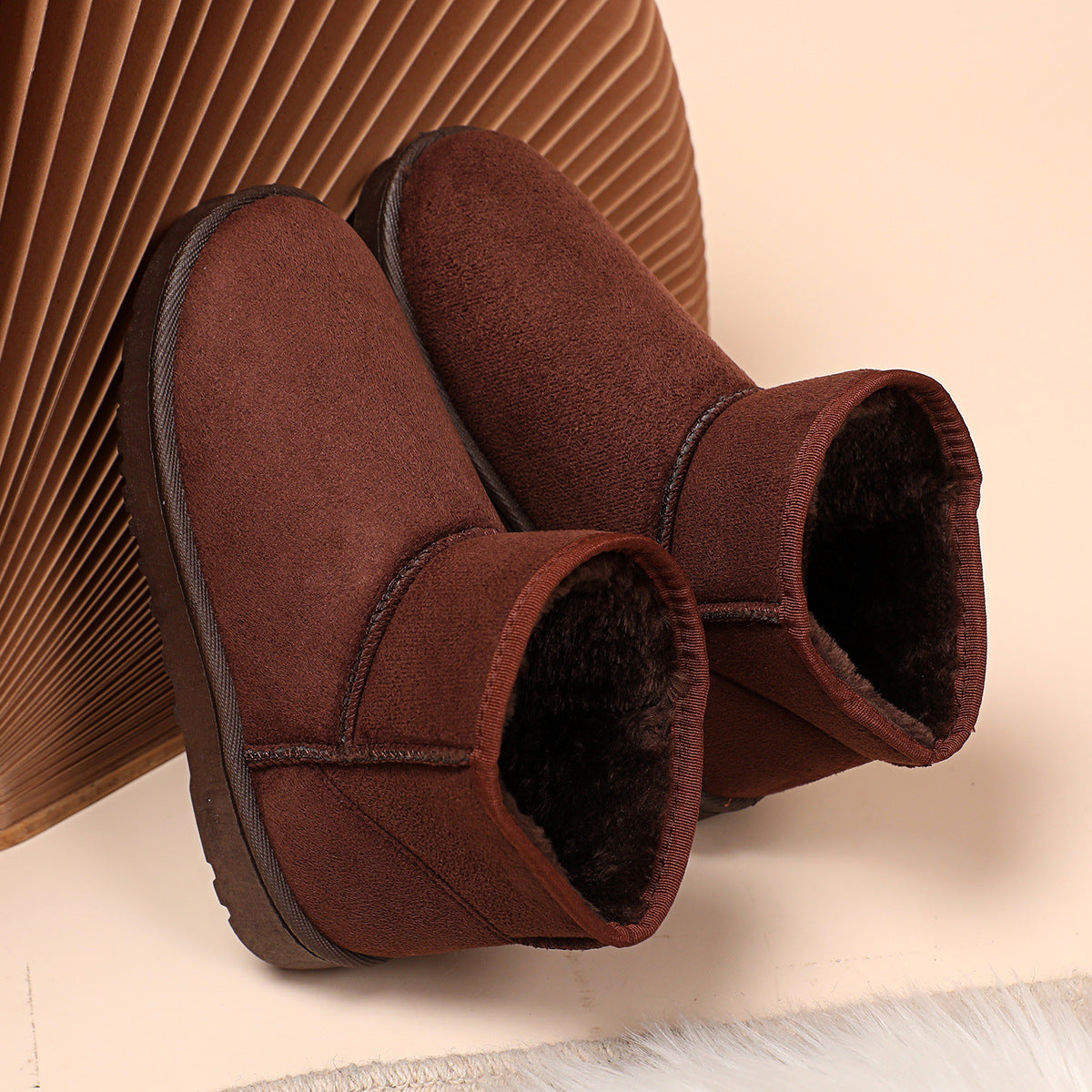 Bottes de neige chaudes en velours de coton pour femmes d'hiver