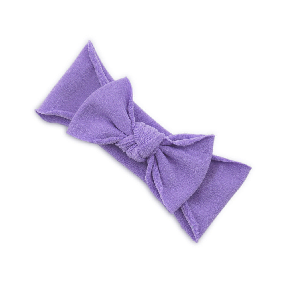 Accessoires pour cheveux de bébé, bandeau noué de couleur unie