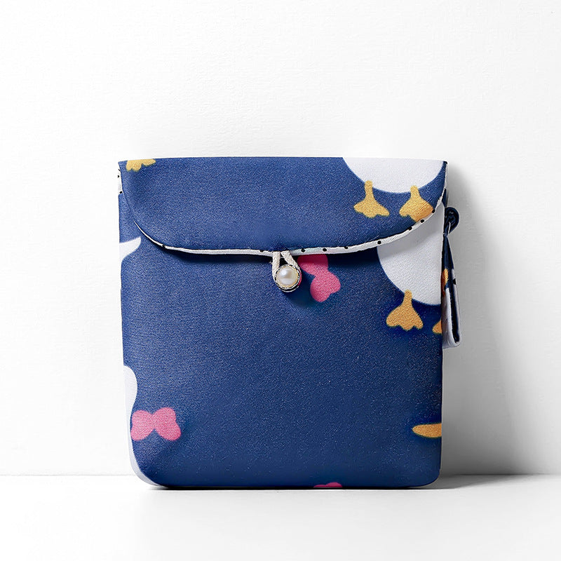 Bolsa de almacenamiento de toallas de viaje para tía, dispensador portátil de servilletas de dibujos animados, bolsa de servilleta sanitaria