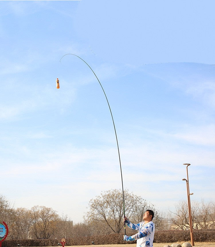 Canne à pêche à haute teneur en carbone légère et dure 6H19 Tune canne à main noire canne à pêche à pas court