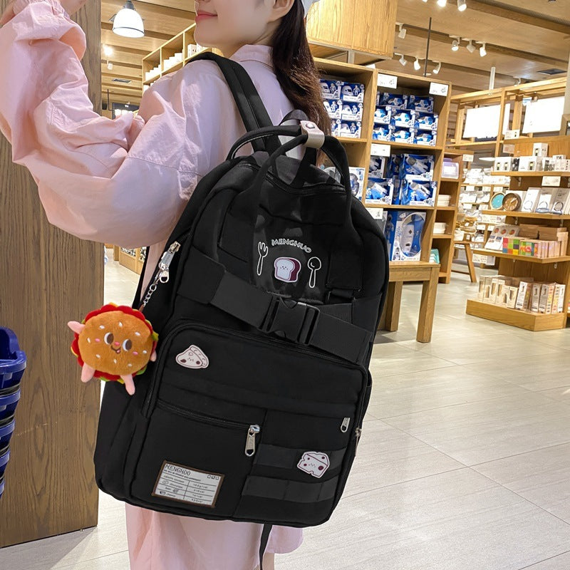 Cartable pour femmes, collégiens et collégiens, sac à dos de grande capacité, sac de voyage