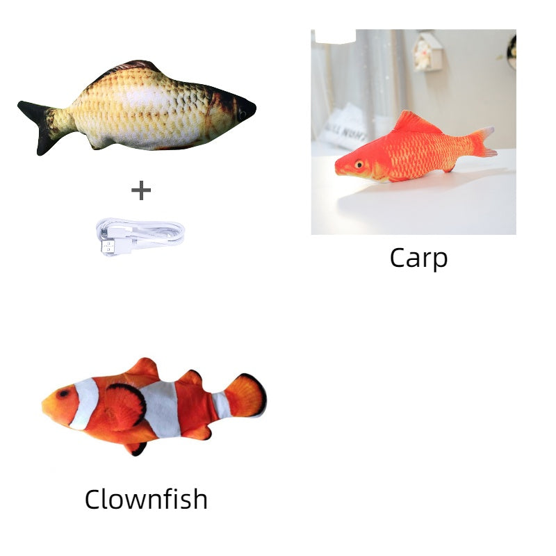Version sans pince à chat - Jouet de poisson électrique de simulation de poisson sauteur électrique