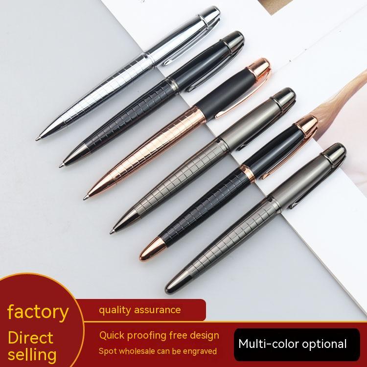 Stylo à bille en métal pour entreprise, pistolet gris, stylo à peinture à base d'eau pour bureau