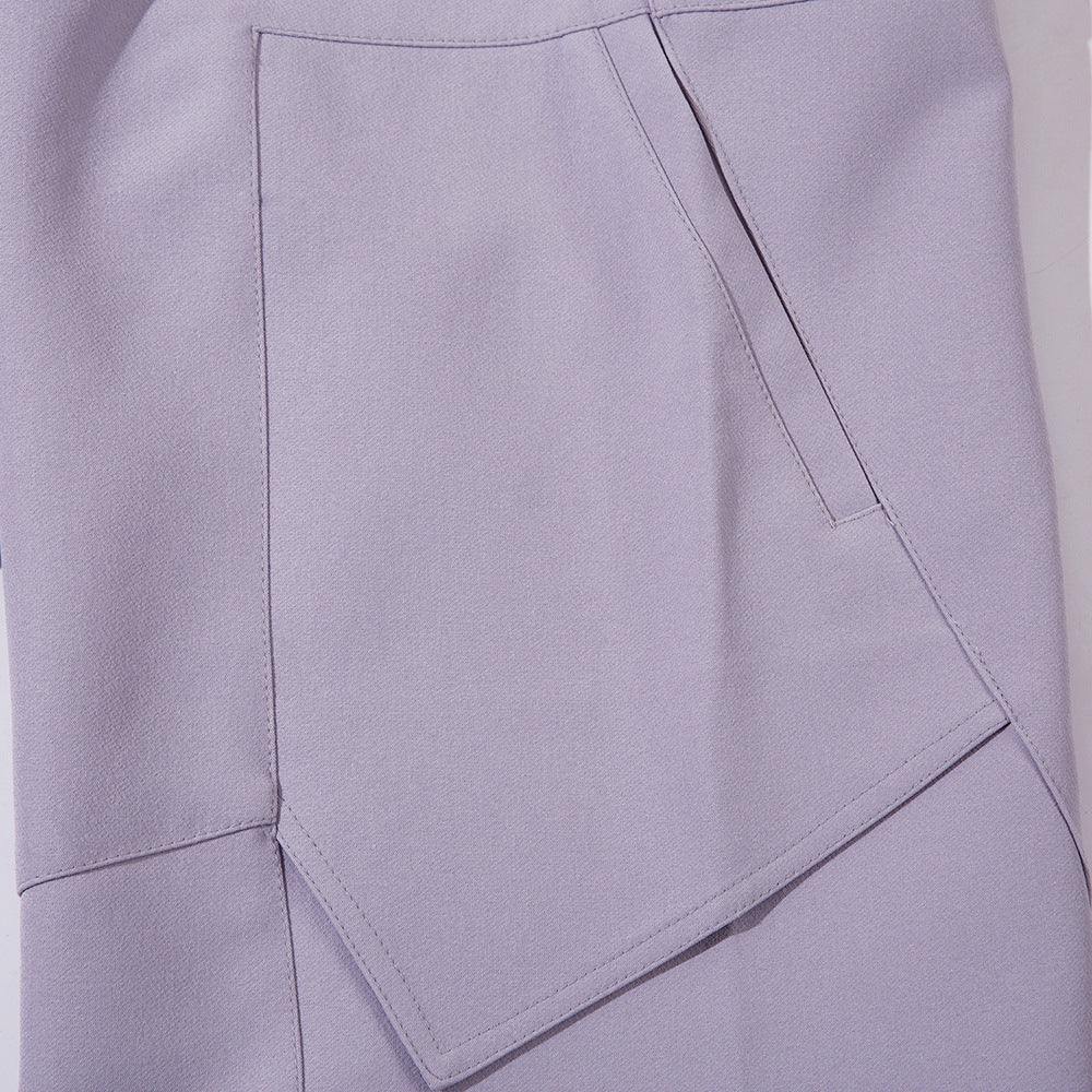 Men's Split Deconstruction Design Stitching Straight Casual Trousers