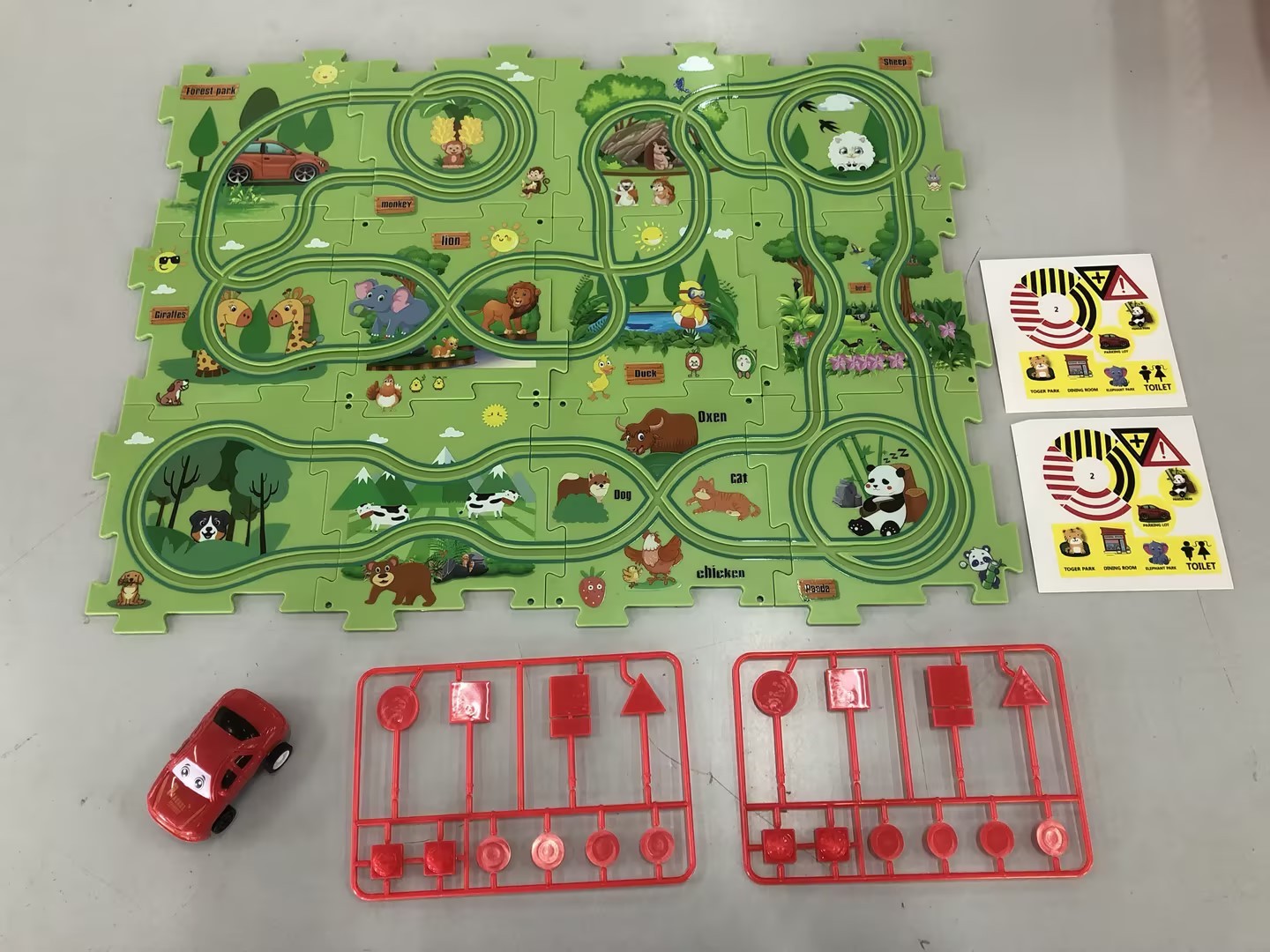 Puzzle pour enfants, vitesse de chemin de fer électrique, assemblage de voiture électrique automatique, scène de ville, Construction, jouet éducatif, cadeau