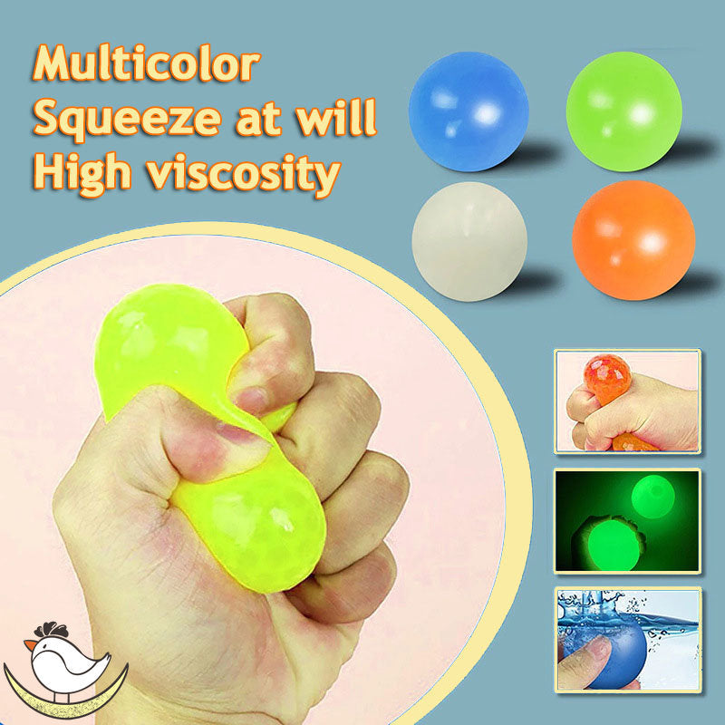 Bolas adhesivas luminosas, juguetes pegajosos para pared, juegos de fiesta en casa que brillan en la oscuridad, juguetes novedosos, juguete para apretar de descompresión