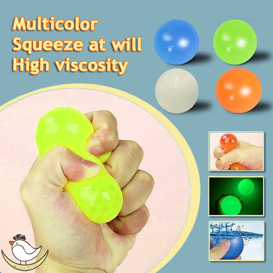 Bolas adhesivas luminosas, juguetes pegajosos para pared, juegos de fiesta en casa que brillan en la oscuridad, juguetes novedosos, juguete para apretar de descompresión
