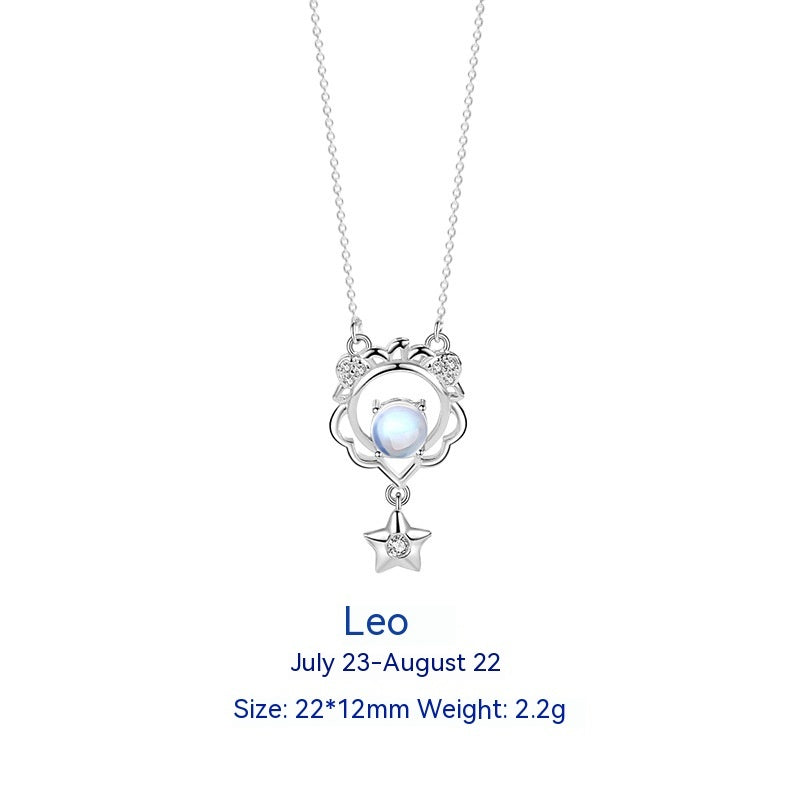 Collier en argent Sterling 925 avec douze constellations pour femmes, Design d'intérêt particulier, luxe léger