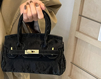 Bolso de gran capacidad portátil de moda retro para mujer