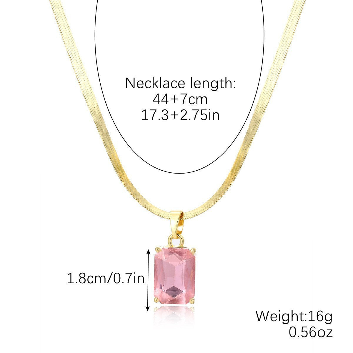 Chaîne de clavicule pendentif gemme de haute qualité européenne et américaine