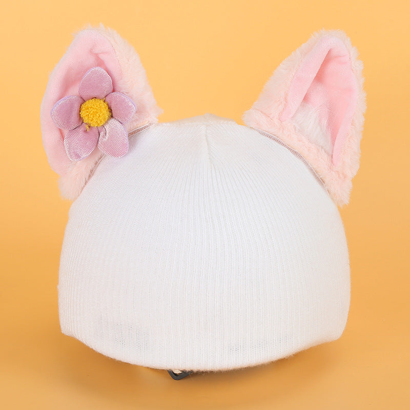 Ski Decoration Cute Cartoon Helmet Hat Set
