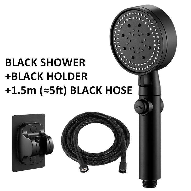 Pommeau de douche bain-douche pressurisé à grande sortie d'eau