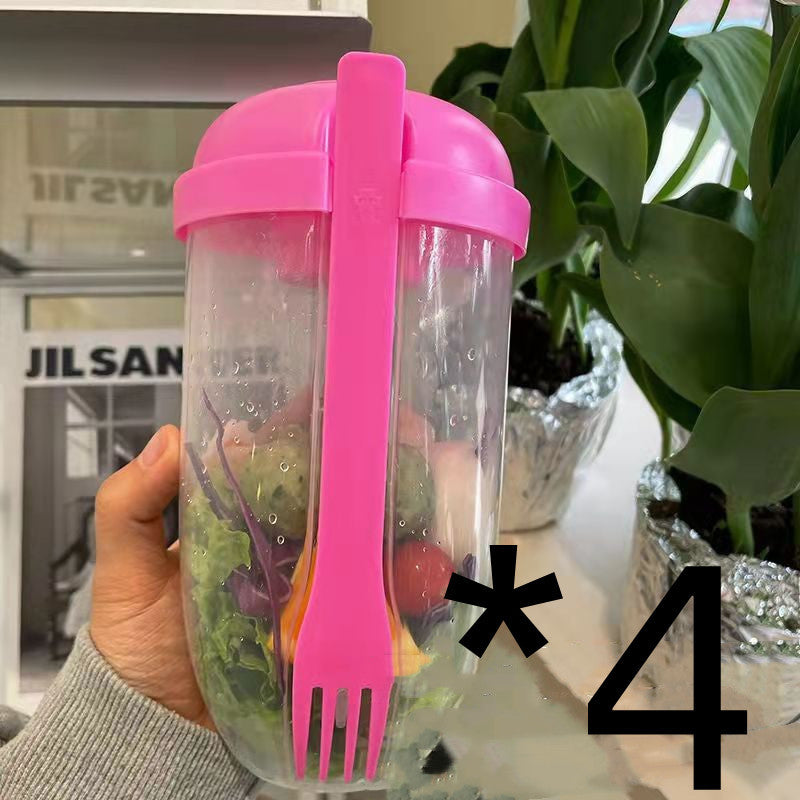 La tasse à salade de style Ins avec fourchette et couvercle est portable