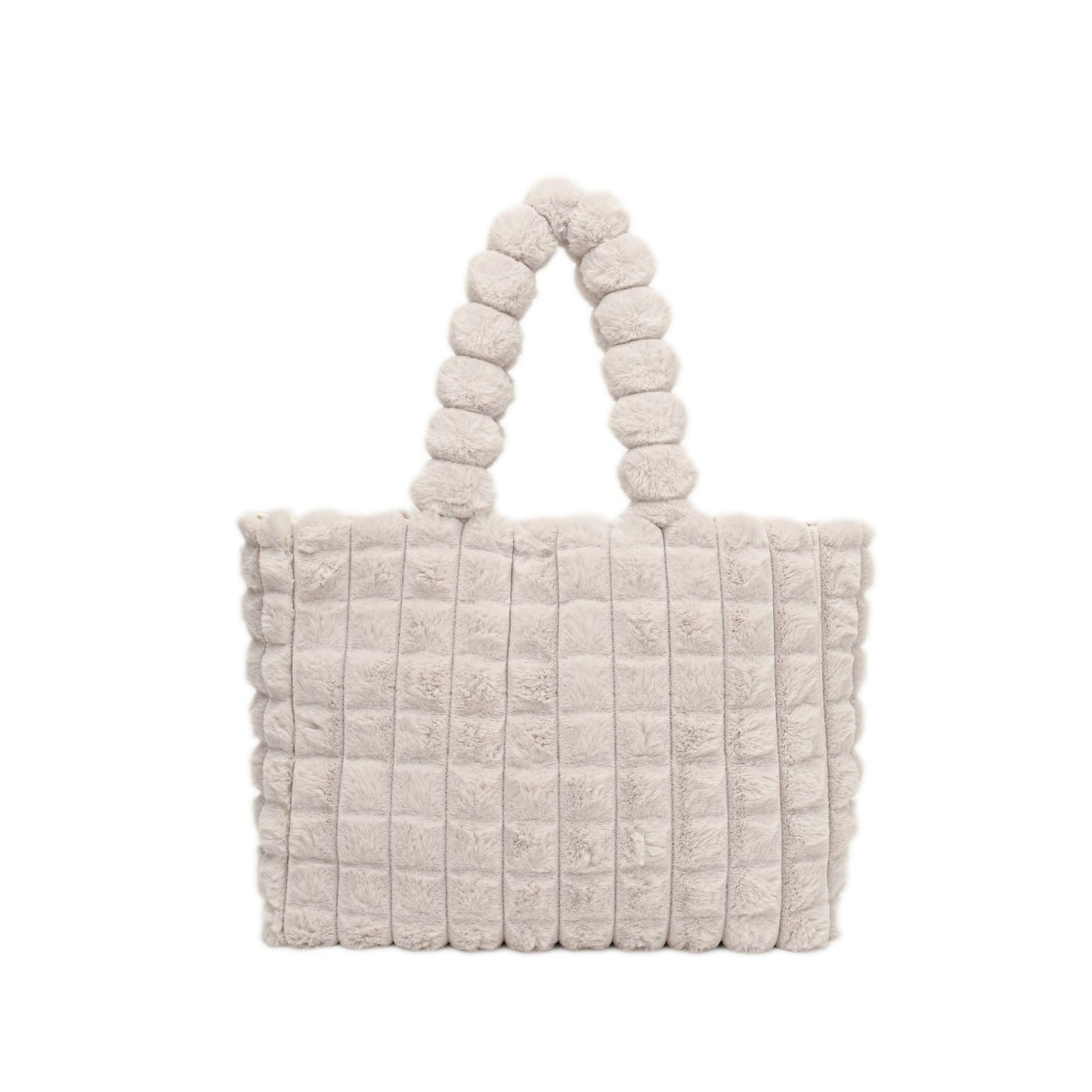 Sacs à main à carreaux mode hiver haute capacité Shopping sac en peluche Style coréen personnalisé concepteur sacs fourre-tout de luxe pour les femmes