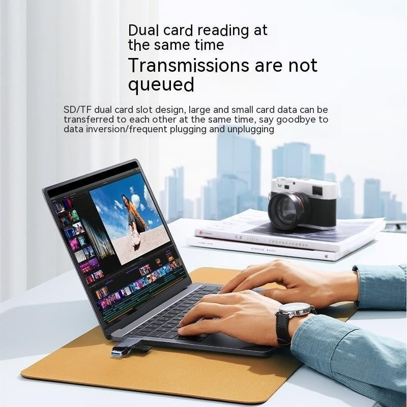 Multifunción en un lector de tarjetas de computadora Tf tipo c de conversión de tarjeta de memoria Sd grande