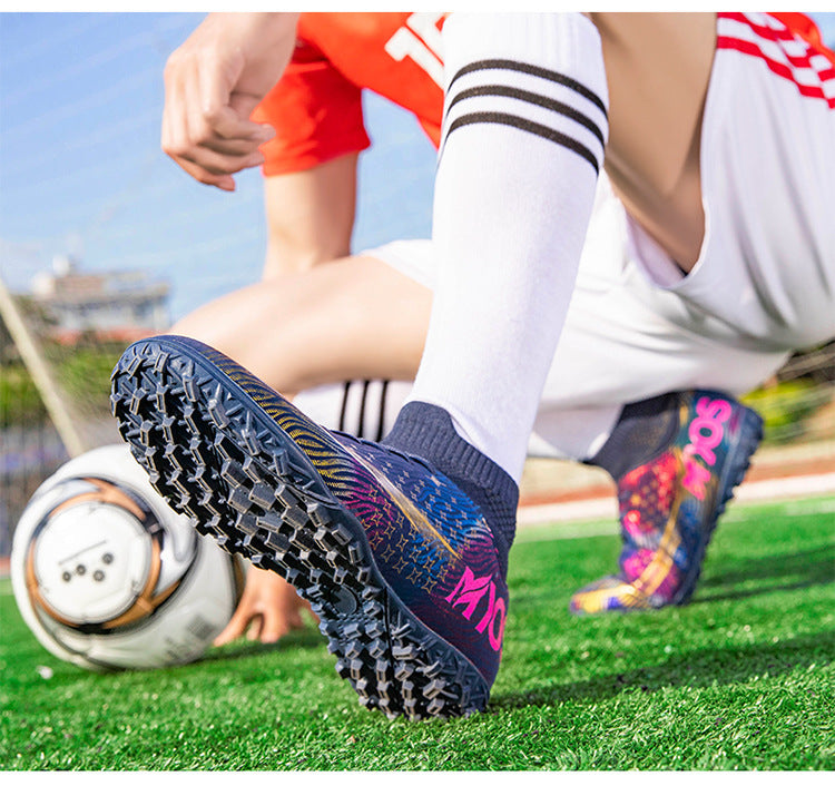 Chaussures de football pour étudiants AG, chaussures d'entraînement à ongles longs cassés