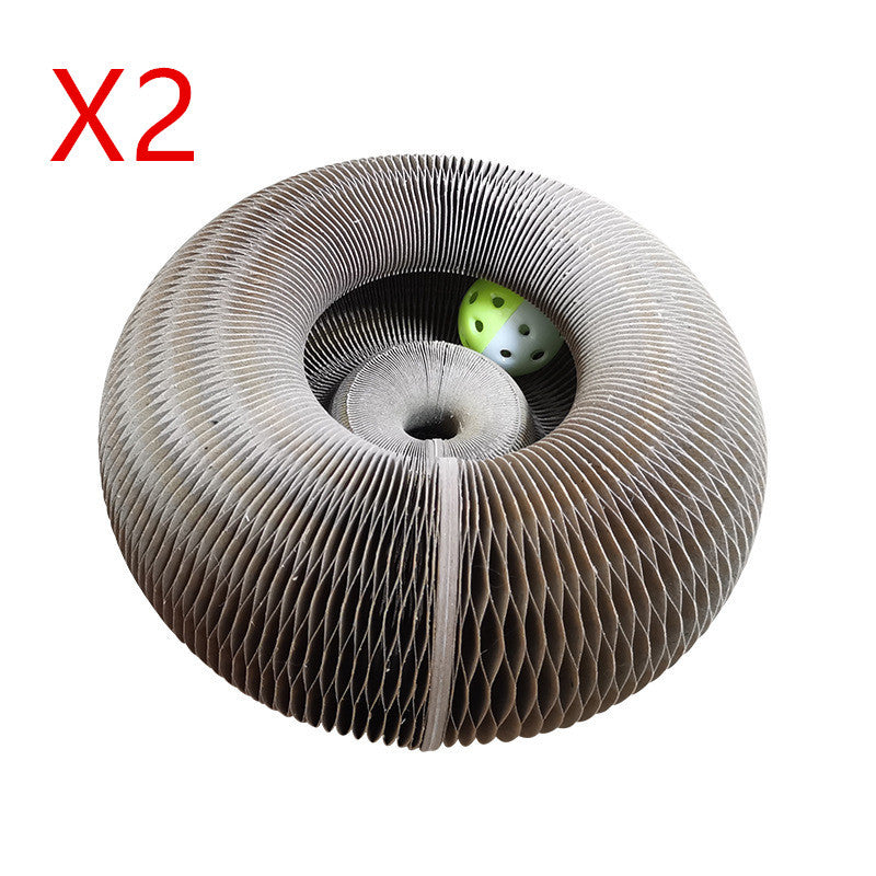 Rascador para gatos con forma divertida, rascador para gatos 2 en 1, órgano mágico, plegable, práctico, reciclable, duradero