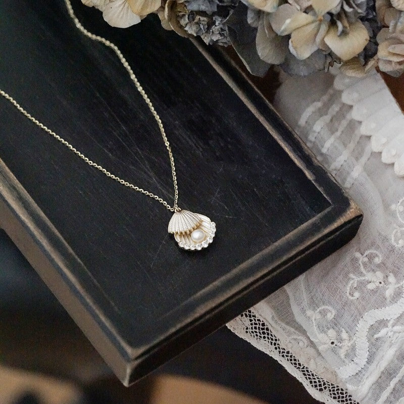 Zircon Shell Adjustable Element Necklace