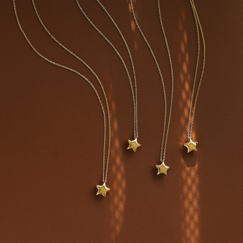 Collar de estrella de cinco puntas simple Lucky Star