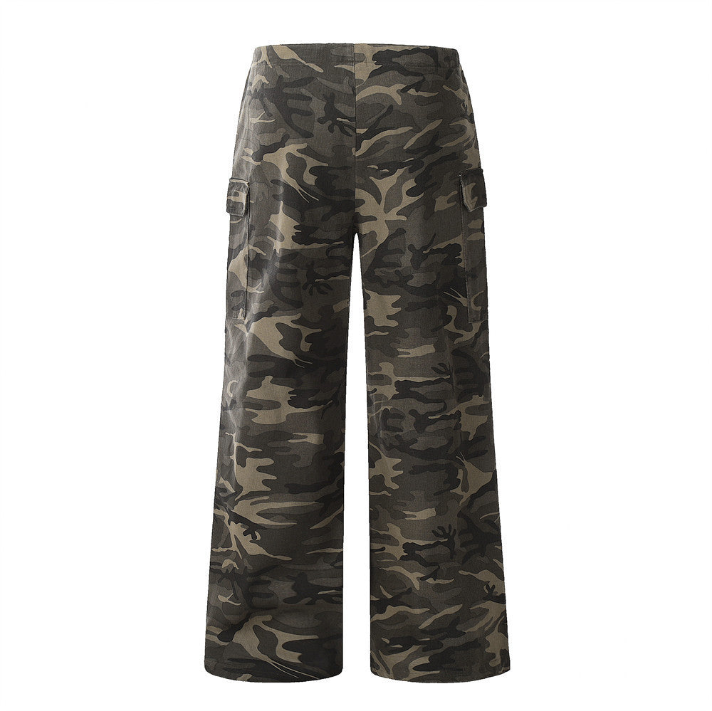 Men Fashion Brands Street Outdoor Leisure Camouflage Sports Loose Trousers