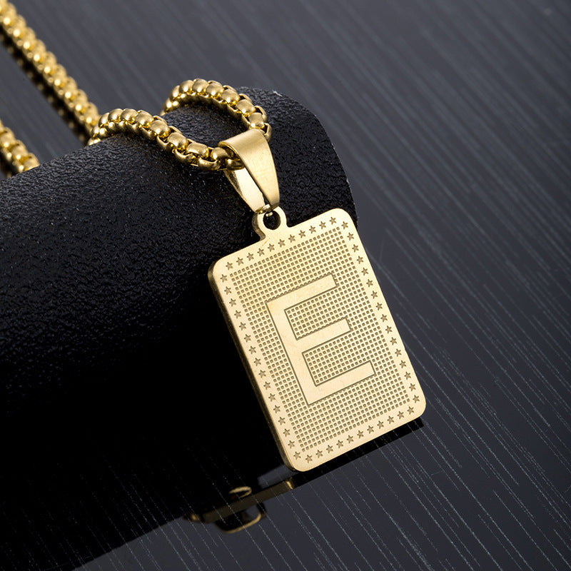 Women's Letter Fashion Stainless Steel Pendant Necklace