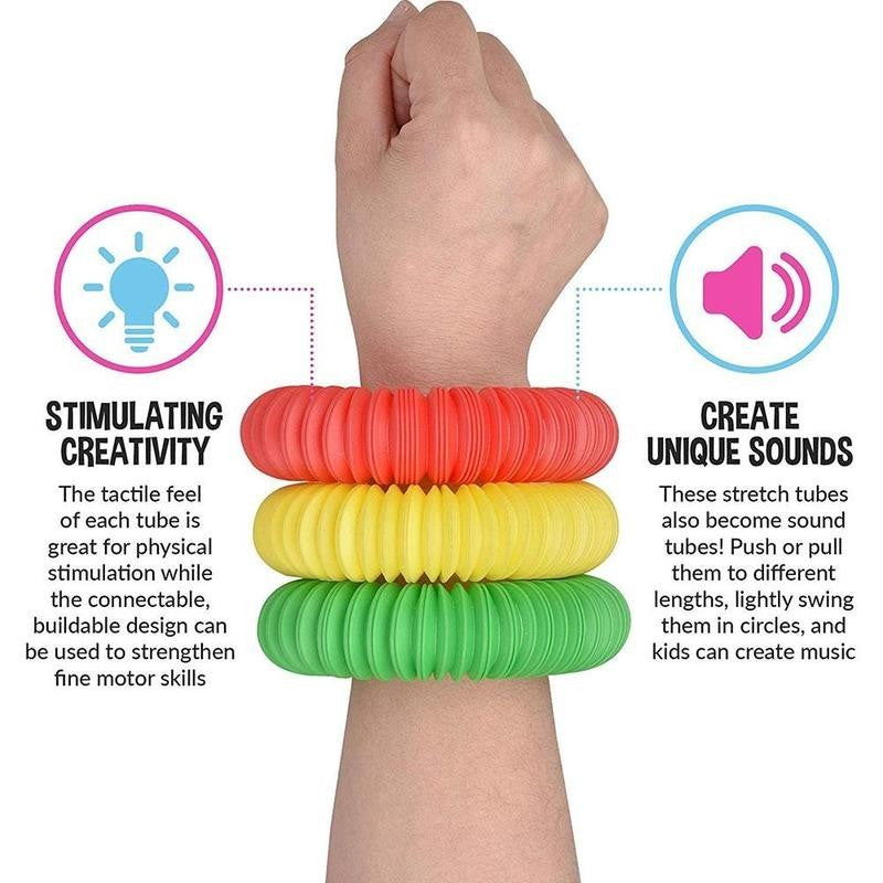 Bobine de Tube en plastique coloré, jouet magique créatif pour enfants, cercle, jouets amusants, développement précoce, jouet éducatif pliant