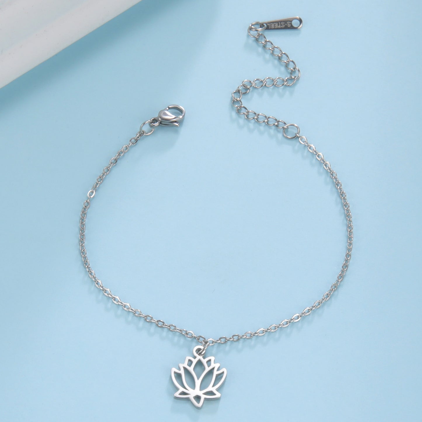Women's Lotus Stainless Steel Bohemian Pendant Ankle Bracelet Beach Accessories