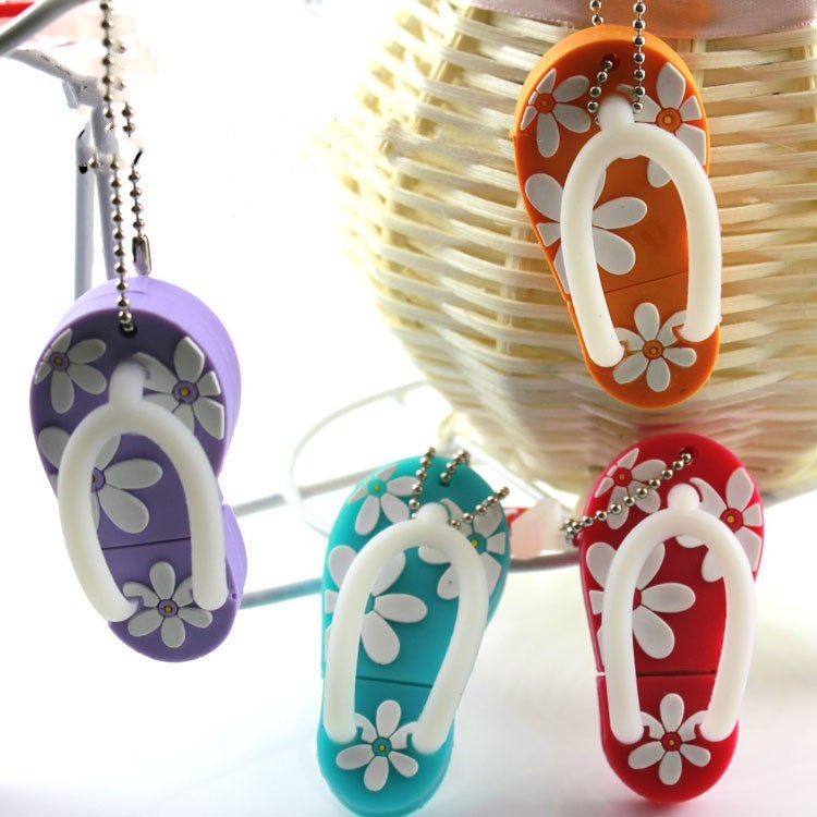 Chaussures de plage créatives de dessin animé, Mini disque U, mode, personnalisation