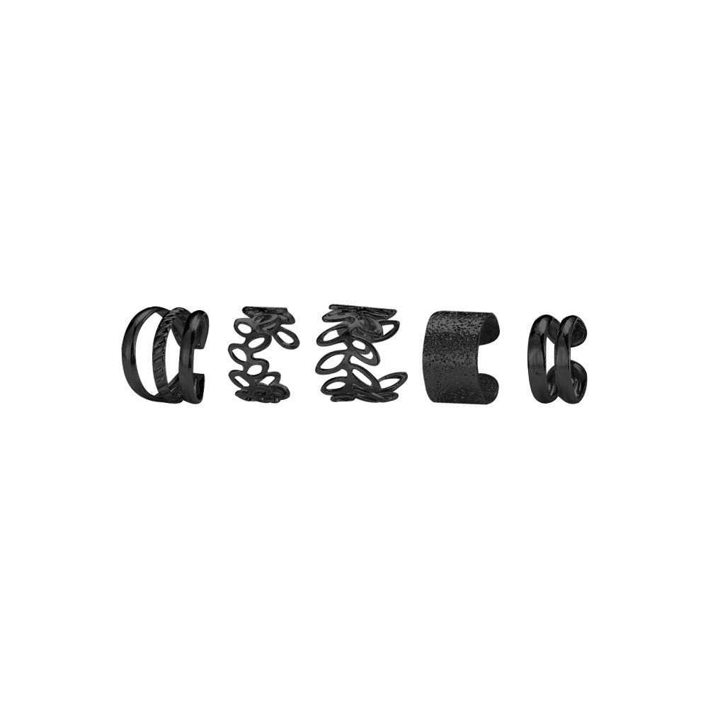 Ensemble créatif simple de cinq clips d'oreille non percés