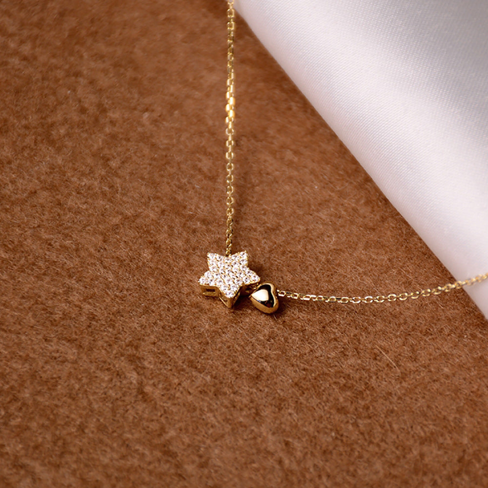 Women's Fashion Pure Silver Star Pendant Necklace