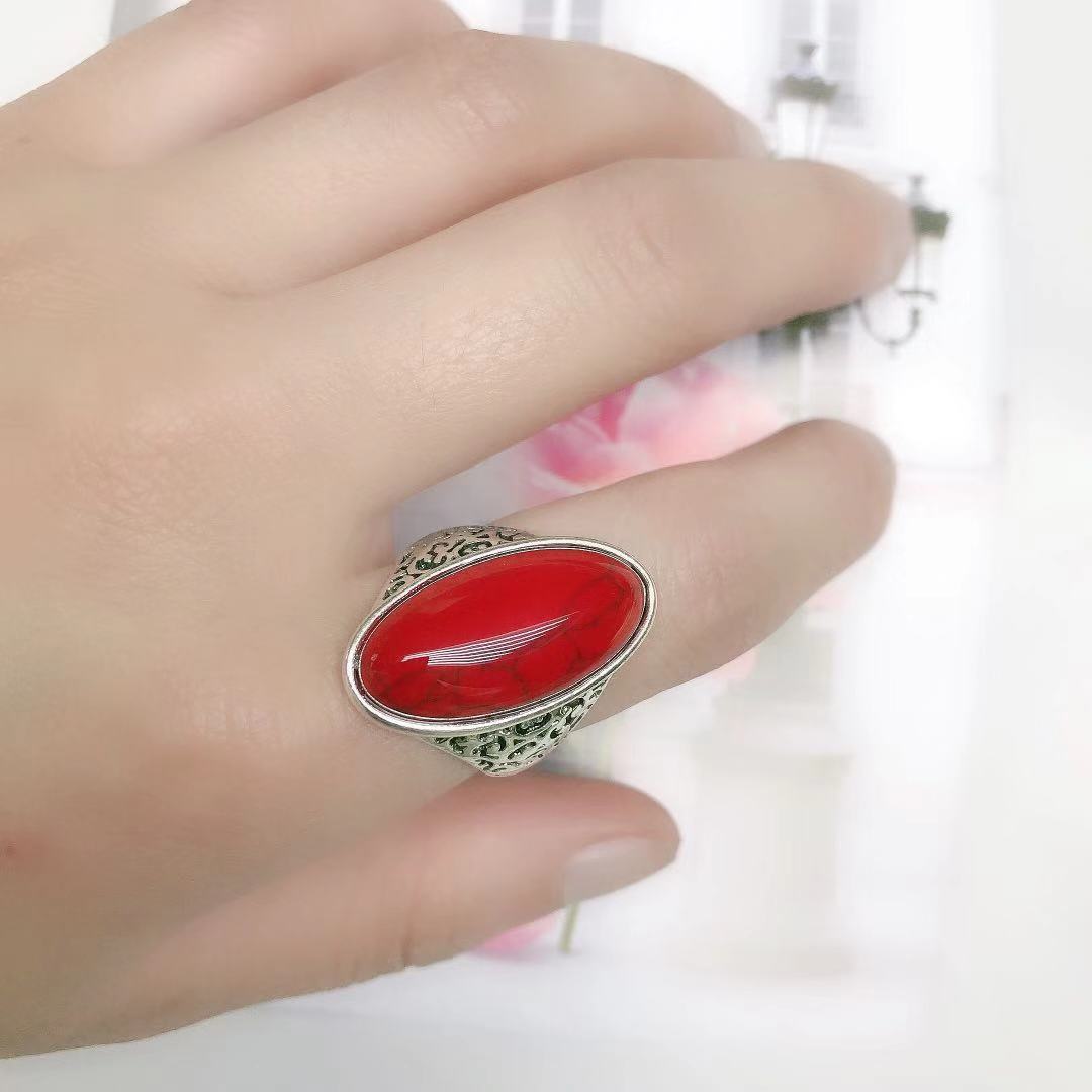 Nouvelle bague en argent antique européenne et américaine