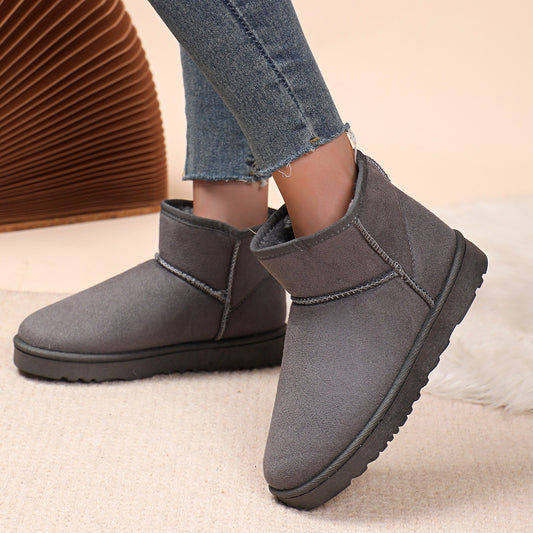 Bottes de neige chaudes en velours de coton pour femmes d'hiver
