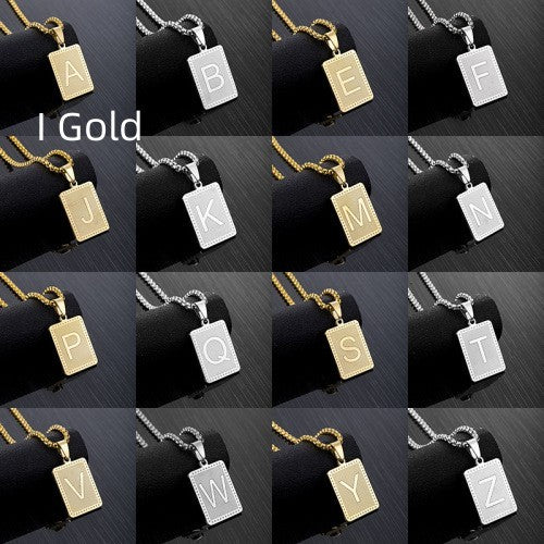 Women's Letter Fashion Stainless Steel Pendant Necklace