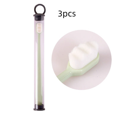 Brosse à dents Ultra-fine, poils Super doux, nettoyage en profondeur, Portable, outils de soins bucco-dentaires, nettoyage buccal, voyage