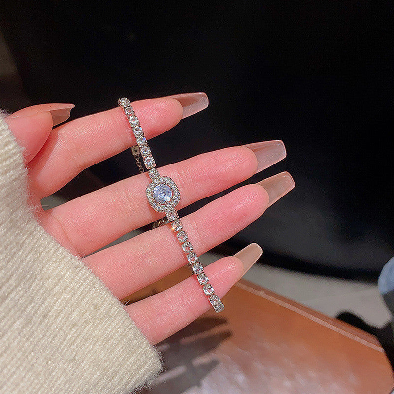 Bracelet exquis en Zircon et strass pour femme, niche